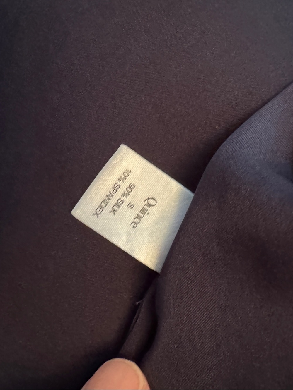 Quince Navy Blue Silk Button-Down Shirt, size Small - Picture 3 of 16